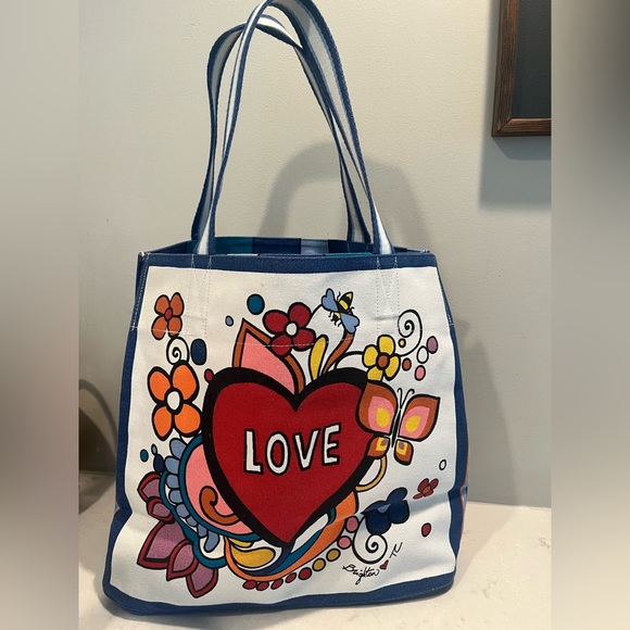 Brighton Power of Love Canvas Tote Bag -NWT! - Picture 2 of 7
